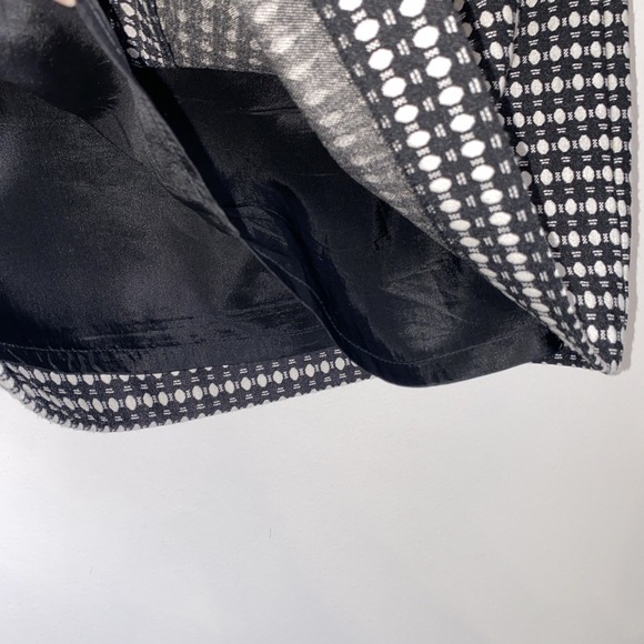 LOFT Ann Taylor Skirt Women 8 Black White Geometric A Line Career Work Stretch - Picture 7 of 7